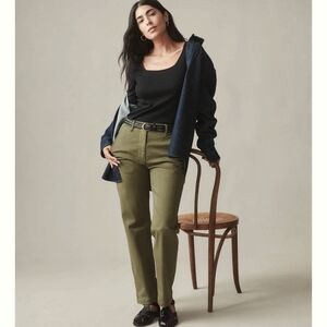 AMERICAN GIANT WOMEN'S SAWBUCK CHINO IN MOSS SIZE 8 LIKE NEW! MADE IN USA